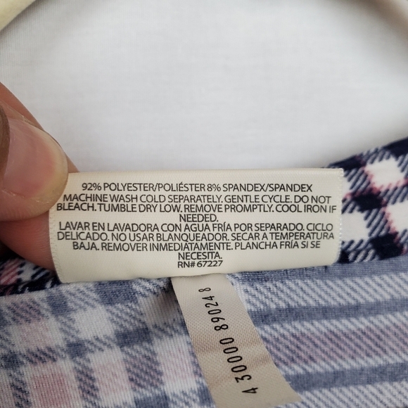 Bobbie Brooks sz 1X plaid drawstring dress - Picture 8 of 8